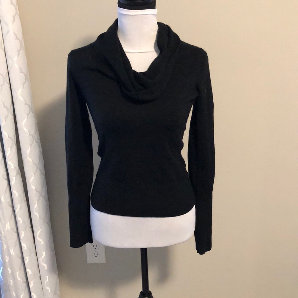 Black cowl neck sweater